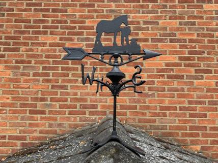 Horse weather vane -ridge mount